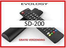 Vervangende afstandsbediening voor de SD-200 van EVOLOGY.