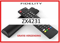 Vervangende afstandsbediening voor de ZX4231 van FIDELITY.