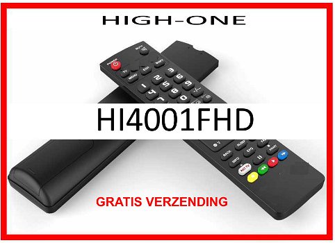 Vervangende afstandsbediening voor de HI4001FHD van HIGH-ONE. - 0