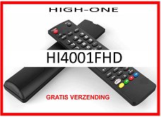 Vervangende afstandsbediening voor de HI4001FHD van HIGH-ONE.