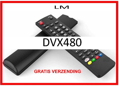 Vervangende afstandsbediening voor de DVX480 van LM. - 0