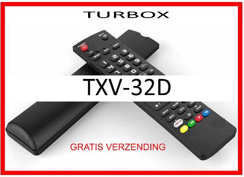 Vervangende afstandsbediening voor de TXV-32D van TURBOX. - 0