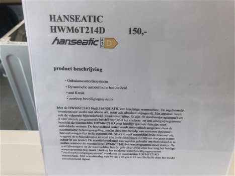 Hanseatic HWM6T214D - 1