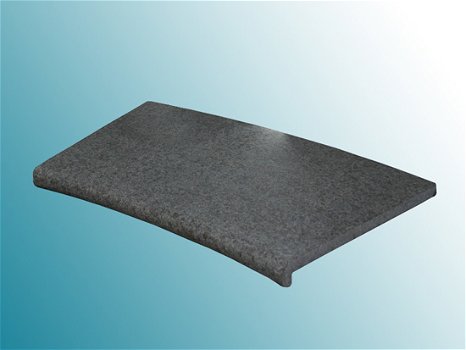 Zwembadrand Basalt 50x35x2/4 cm Gevlamd - 4