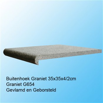 Zwembadrand Graniet 50x35x2/4 cm Gevlamd - 4
