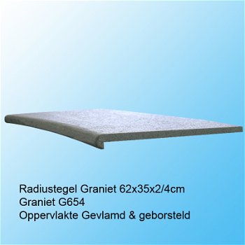 Zwembadrand Graniet 50x35x2/4 cm Gevlamd - 5