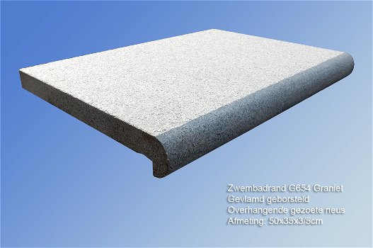 Zwembadrand Graniet 50x35x3/5 cm Gevlamd - 0