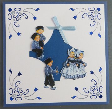 HOLLAND --- Kinderen in klederdracht (blauwe kaart) - 0