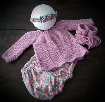 Vintage babystyle newborn kledingset: 