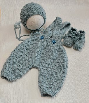 Gebreide Newborn kleding set 