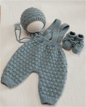 Gebreide Newborn kleding set 