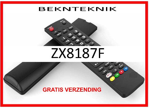 Vervangende afstandsbediening voor de ZX8187F van BEKNTEKNIK. - 0