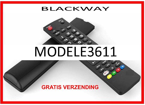 Vervangende afstandsbediening voor de MODELE3611 van BLACKWAY. - 0