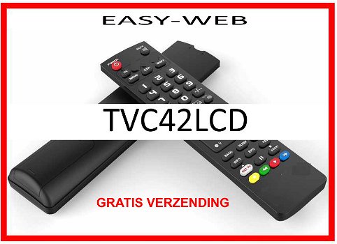 Vervangende afstandsbediening voor de TVC42LCD van EASY-WEB. - 0