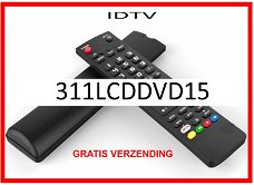 Vervangende afstandsbediening voor de 311LCDDVD15 van IDTV.