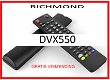 Vervangende afstandsbediening voor de DVX550 van RICHMOND. - 0 - Thumbnail