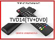 Vervangende afstandsbediening voor de TVD14[TV+DVD] van TECSONIC. - 0 - Thumbnail