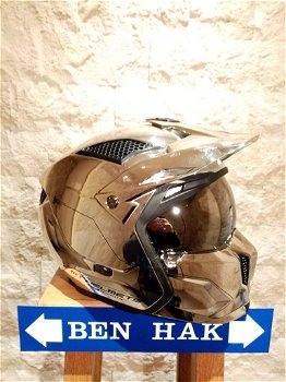 HELM MT STREETFIGHTER MAAT M MOTOR/BROMMER CHROOM NIEUW - 2