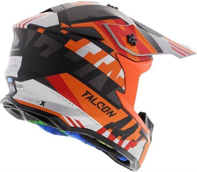 HELM MT|FALCON Arya Mat Oranje CROSS| MAAT L |NEWEST - 2