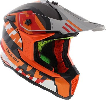 HELM MT|FALCON Arya Mat Oranje CROSS| MAAT L |NEWEST - 4