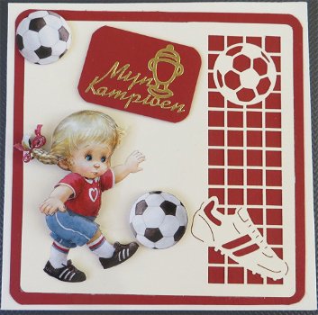 KINDEREN --- Meisje aan het voetballen - 0