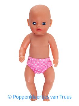 Baby Born Soft 36 cm Jurk setje roze/witte hartjes - 2