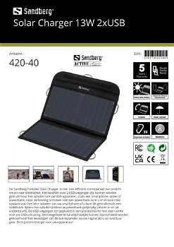 Solar Charger 13W 2x USB - 4