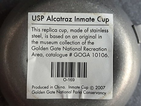 RVS replica Inmate Cup USP Alcatraz beker - 2