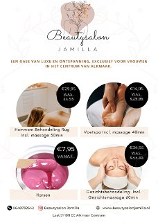 Hoge kortingen bij Beautysalon Jamilla in Alkmaar