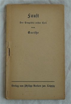 Boekje, Faust Der Tragödie erster Teil von Goethe, Paperback, 1944. - 0