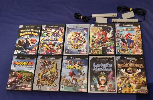 Mario Gamecube Set Compleet (10-spellen+acc.) - 1