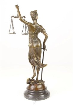 beeld , Vrouwe Justitia , brons beeld - 3