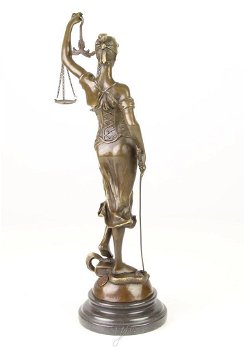 beeld , Vrouwe Justitia , brons beeld - 4