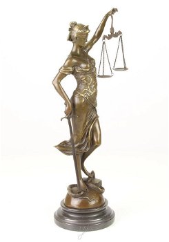 beeld , Vrouwe Justitia , brons beeld - 6