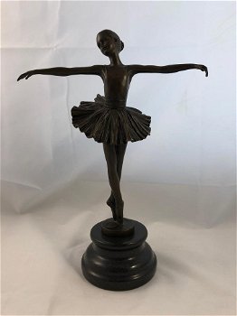 bronzen beeld balletdanser , ballet , brons - 1