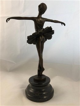 bronzen beeld balletdanser , ballet , brons - 5