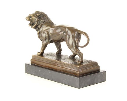 bronzen beeld leeuw ,brons , leeuw - 1