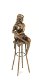 brons beeld , pikante dame op barkruk - 0 - Thumbnail