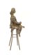 brons beeld , pikante dame op barkruk - 1 - Thumbnail