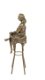 brons beeld , pikante dame op barkruk - 2 - Thumbnail