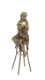 brons beeld , pikante dame op barkruk - 3 - Thumbnail