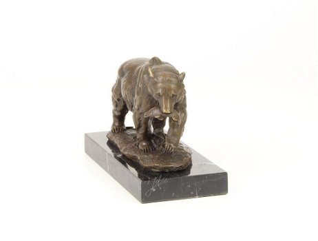 grizzly beer ,brons , beeld - 1
