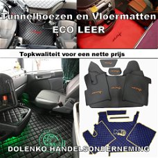 Super kwaliteit ECO Leather Tunnelhoezen en Vloermatten doorgestikt of glad