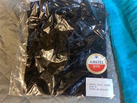 Amstel Bier poloshirt dames maat L zwart nieuw - 2