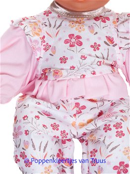 Chou Chou 36 cm Jumpsuit roze/bloemetjes - 1