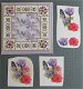 Vlinder bij de bloemen (paarse kaart) - 0 - Thumbnail