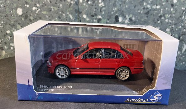 BMW E39 M5 2003 rood 1/43 Solido Sol069 - 3