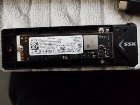 512GB M.2 NVME SSD met SSK Aluminium behuizing - 0