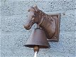 Deurbel met paard, gietijzer , paard , deurbel , bel - 3 - Thumbnail
