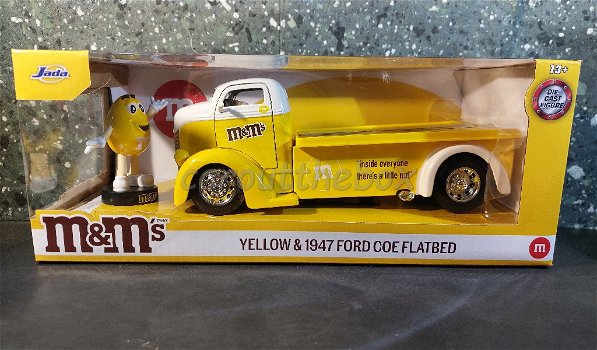 1947 Ford COE flatbed & Yellow 1/24 Jada - 1